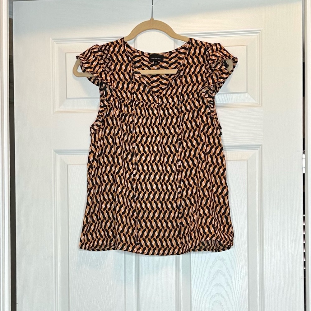 Who What Wear Geometric Print Top